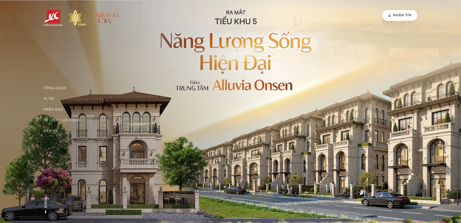 Website dự án bất động sản Alluvia City